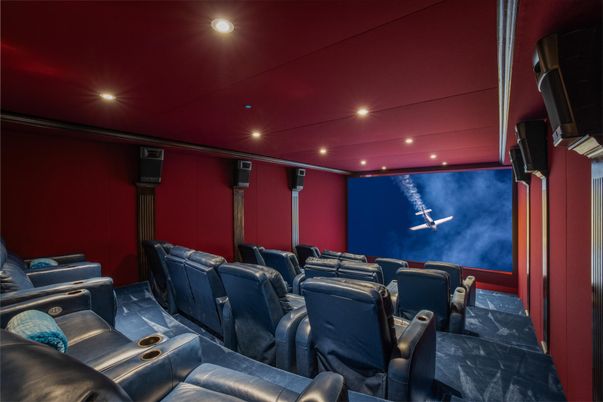Home Theatre Room, Interior, Projection Screen, Recessed Lighting, Theatre Room