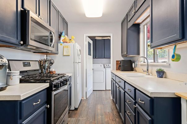 Interior, Kitchen, Wood Texture Flooring