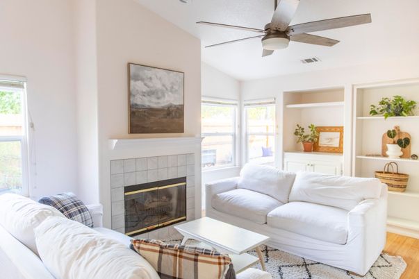 Fireplace, Interior, Living room, Wood Texture Flooring