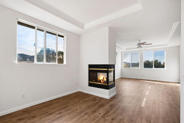 Empty room, Fireplace, Interior, Wood Texture Flooring