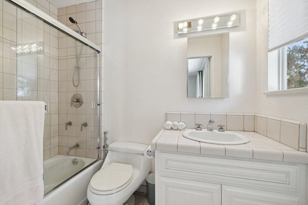 Bathroom, Glass Shower, Interior, Tile Countertops