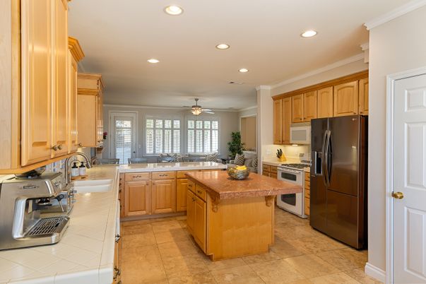 Interior, Kitchen, Recessed Lighting, Tile Countertops