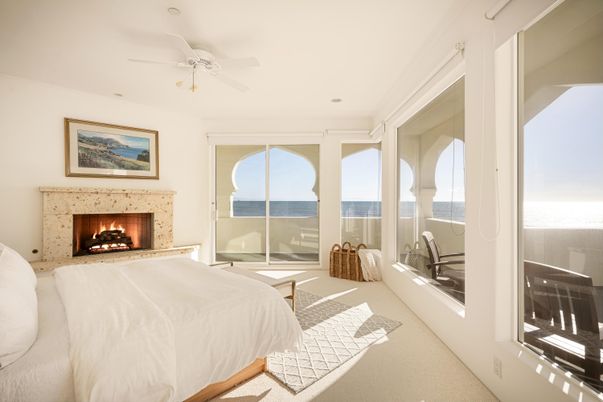 Bedroom, Fireplace, Interior, Water