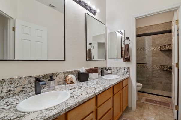 Bathroom, Dual Sink Vanities, Glass Shower, Interior