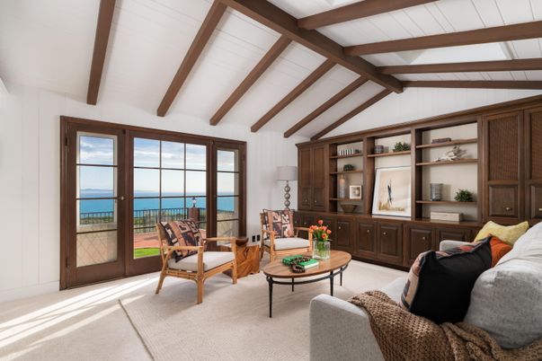 Interior, Living room, Water, Wooden Beams