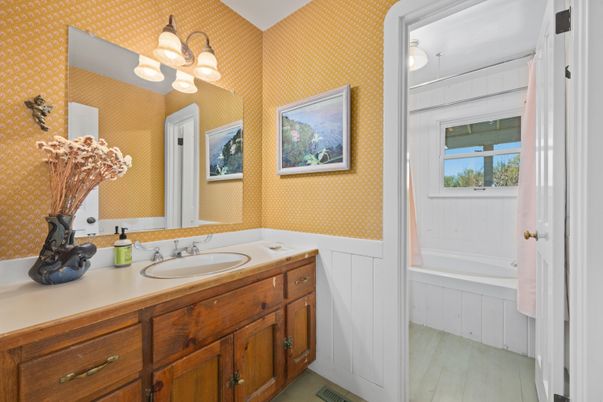 Bathroom, Interior, Wood Texture Flooring