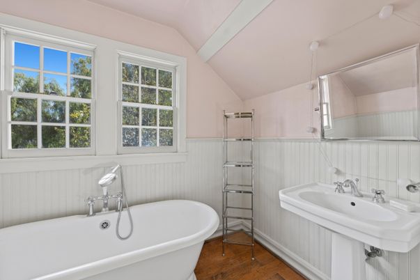 Bathroom, Free Standing Baths, Interior, Wood Texture Flooring