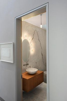 Bathroom, Interior, Marble Walls, Pendant Lights