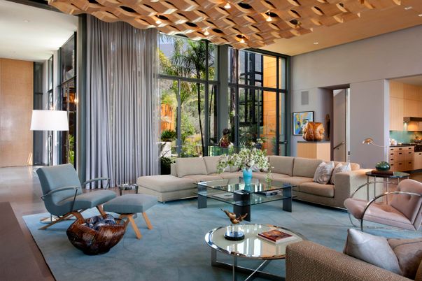 Interior, Living room, Recessed Lighting