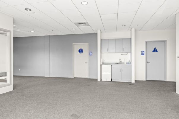 Empty room, Interior, Kitchen, Recessed Lighting