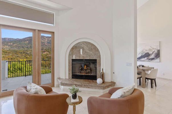 Dining room, Fireplace, Interior, Living room