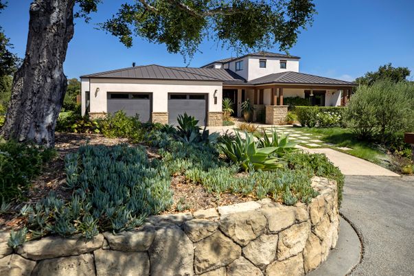 Attached, Exterior, Facade, Mediterranean