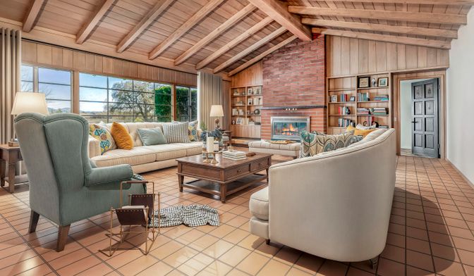 Fireplace, Interior, Living room, Stone Walls, Wooden Beams, Wooden Ceilings, Wooden Walls