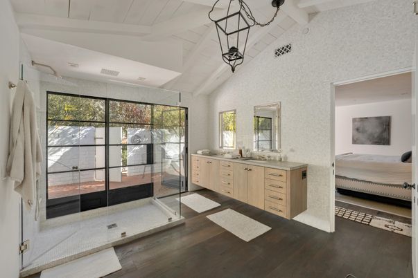 Bathroom, Interior, Wood Texture Flooring