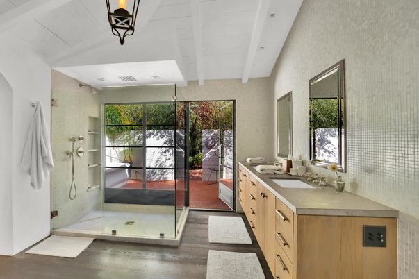 Bathroom, Interior, Wood Texture Flooring