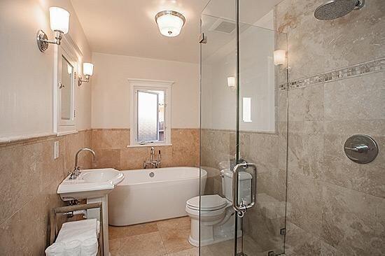 Bathroom, Free Standing Baths, Glass Shower, Interior