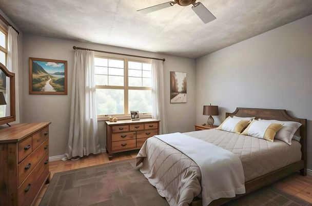 Bedroom, Interior, Wood Texture Flooring