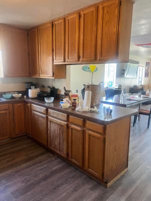 Interior, Kitchen, Wood Texture Flooring