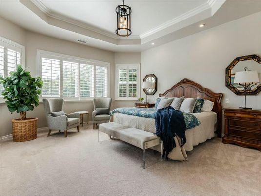 Bedroom, Interior, Recessed Lighting
