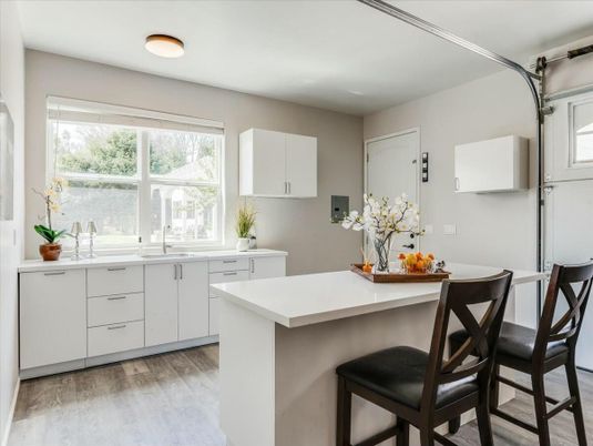 Interior, Kitchen, Wood Texture Flooring
