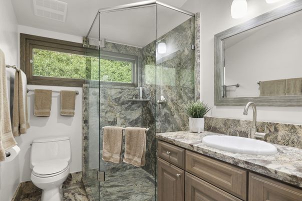 Bathroom, Glass Shower, Interior