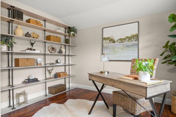 Home Office, Interior, Wood Texture Flooring