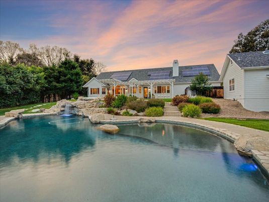 Exterior, Pool, Solar Panels