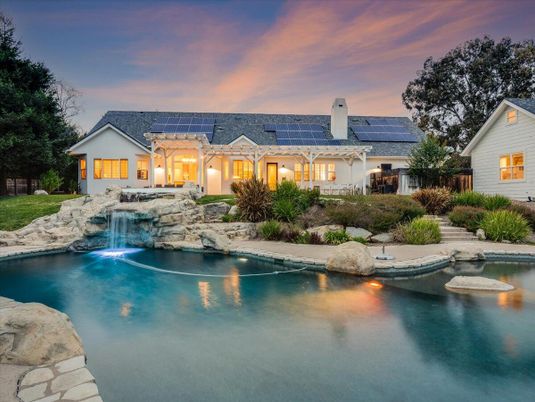 Exterior, Pool, Solar Panels