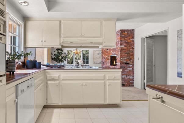 Fireplace, Interior, Kitchen, Stone Walls