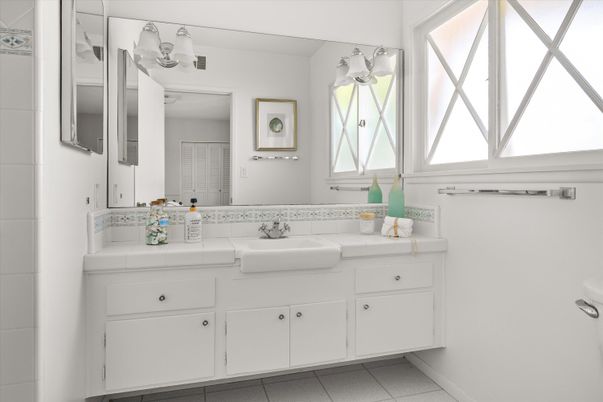 Bathroom, Dual Sink Vanities, Interior, Tile Countertops