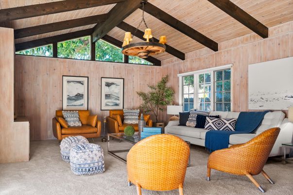 Chandelier, Interior, Living room, Wooden Beams, Wooden Ceilings, Wooden Walls