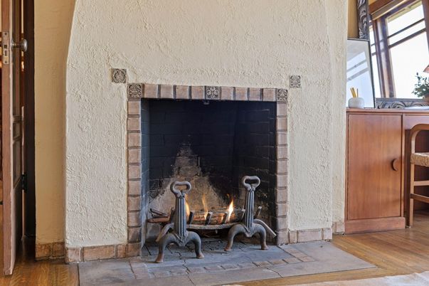 Fireplace, Interior, Wood Texture Flooring