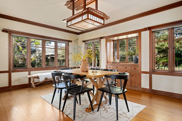 Dining room, Interior, Wood Texture Flooring