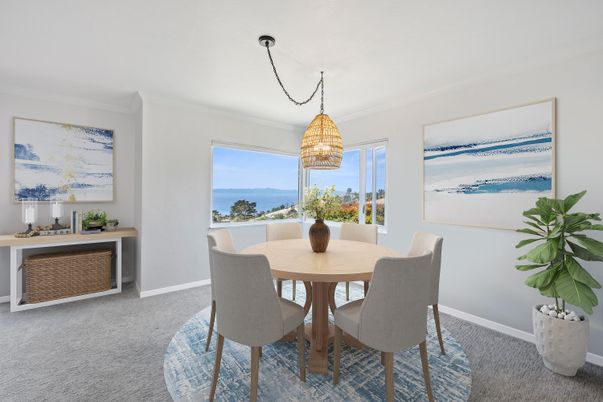 Dining room, Interior, Pendant Lights, Water