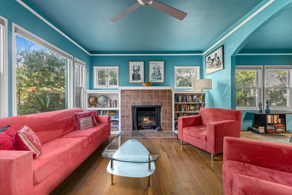 Fireplace, Interior, Living room, Wood Texture Flooring