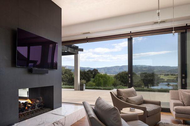 Fireplace, Interior, Water