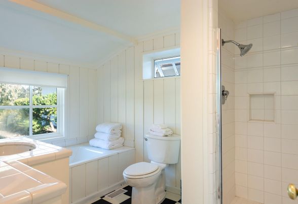 Bathroom, Glass Shower, Interior, Tile Countertops