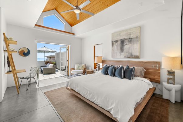 Bedroom, Interior, Water, Wooden Ceilings