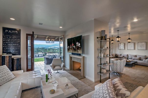 Fireplace, Interior, Living room, Pendant Lights, Recessed Lighting