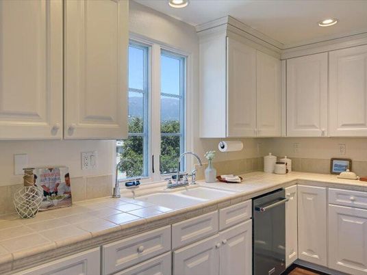 Interior, Kitchen, Recessed Lighting, Tile Countertops