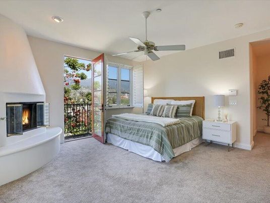 Bedroom, Fireplace, Interior, Recessed Lighting