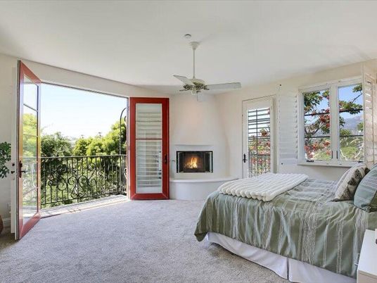 Bedroom, Fireplace, Interior