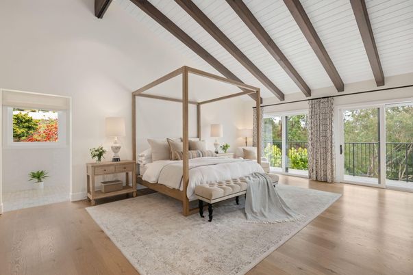 Bedroom, Interior, Wooden Beams, Wood Texture Flooring