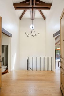 Chandelier, Interior, Wooden Beams, Wood Texture Flooring