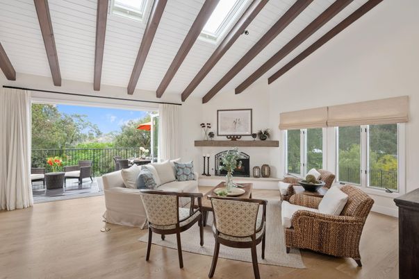 Fireplace, Interior, Living room, Wooden Beams, Wood Texture Flooring