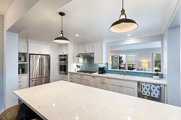 Interior, Kitchen, Pendant Lights, Recessed Lighting, Stainless Steel Appliances