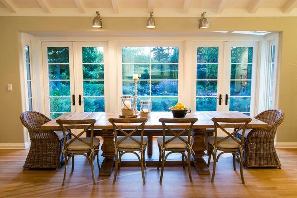 Dining room, Interior, Wood Texture Flooring