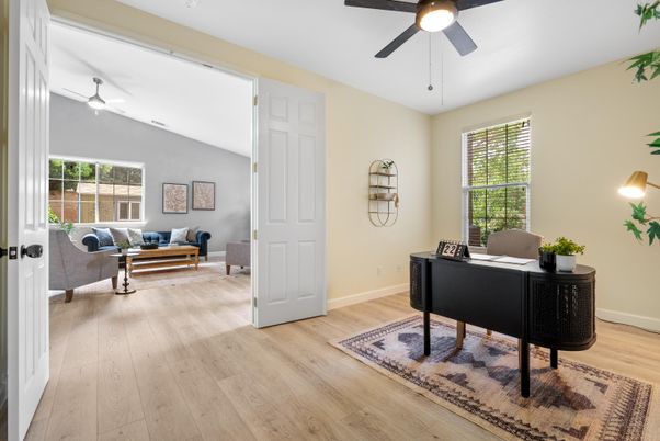 Home Office, Interior, Wood Texture Flooring