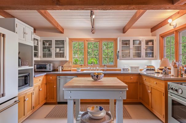 Interior, Kitchen, Stainless Steel Appliances, Wooden Beams, Wooden Ceilings