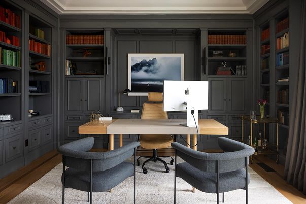 Home Office, Interior, Wood Texture Flooring